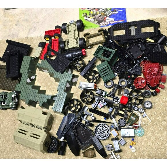 Lego and Compatible with Lego Lot Military Vehicle Parts Green Camo GA159 - Picture 1 of 8